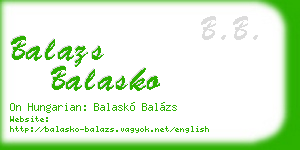 balazs balasko business card
